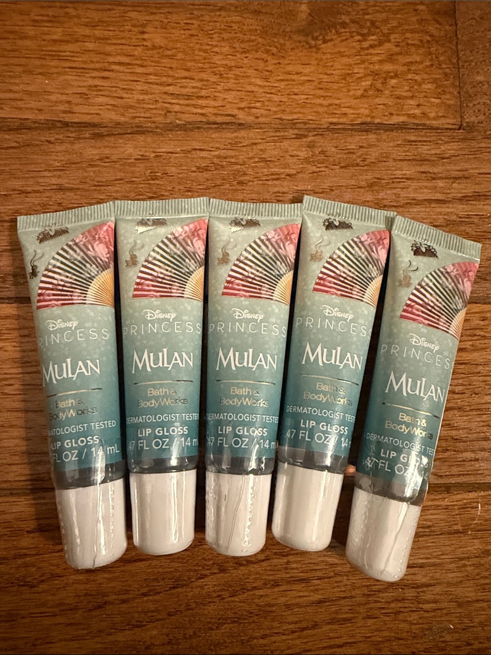BBW 5pc Princess Mulan lip gloss
